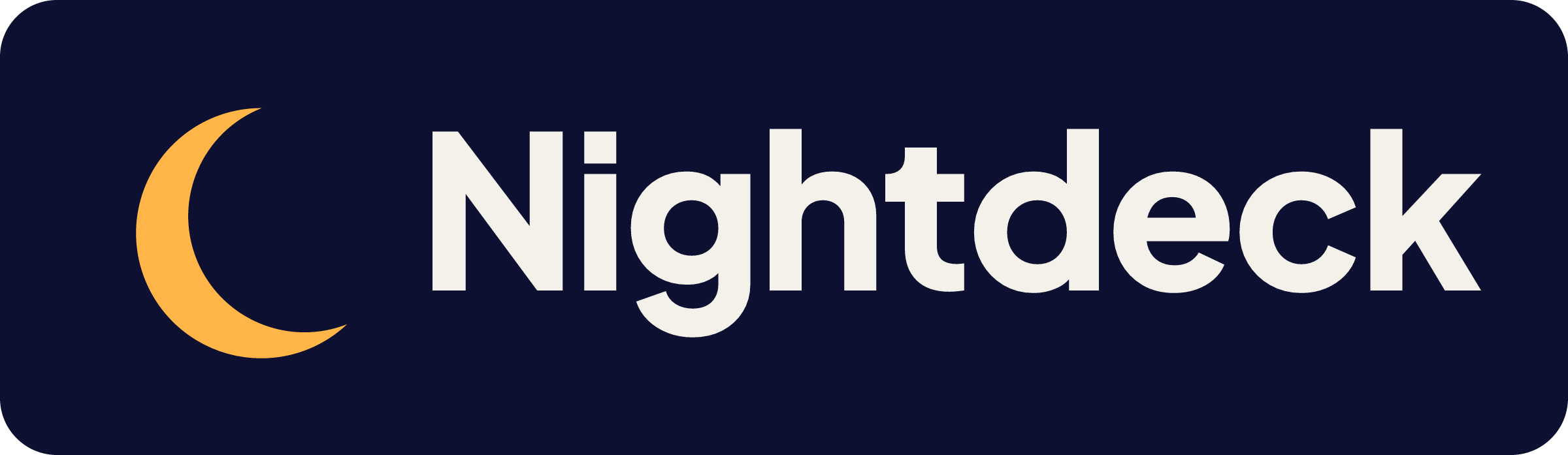 Nightdeck logo on night blue