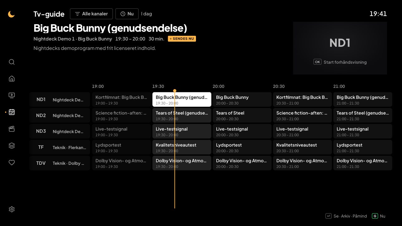 Tv-guide for alle kanaler