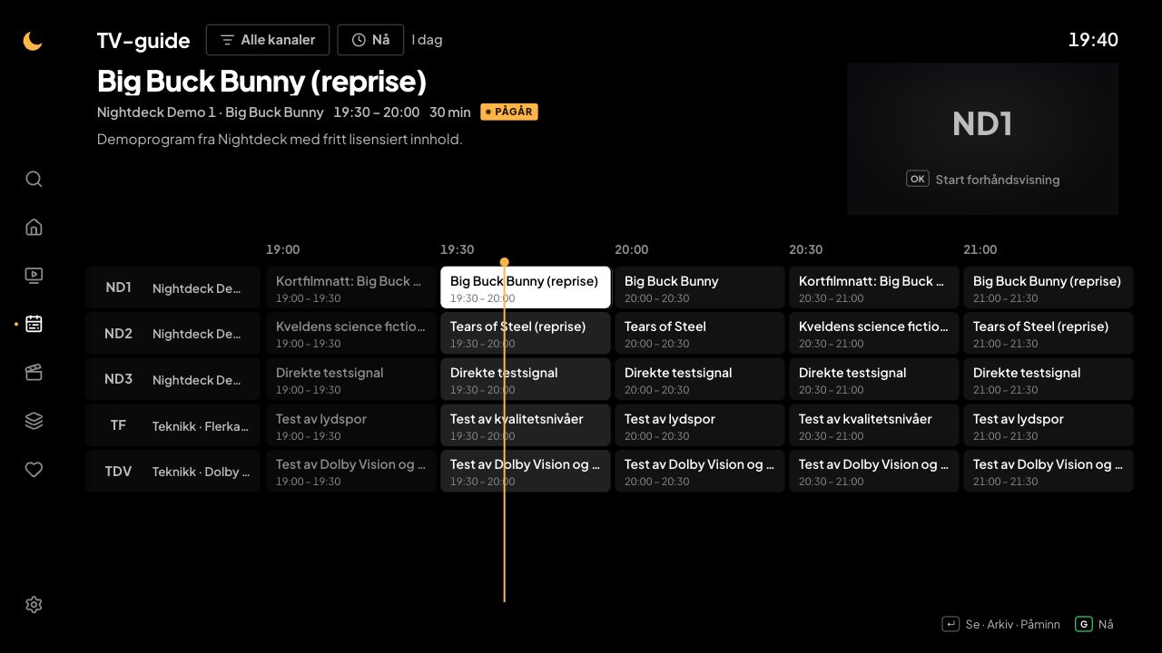 TV-guide for alle kanaler